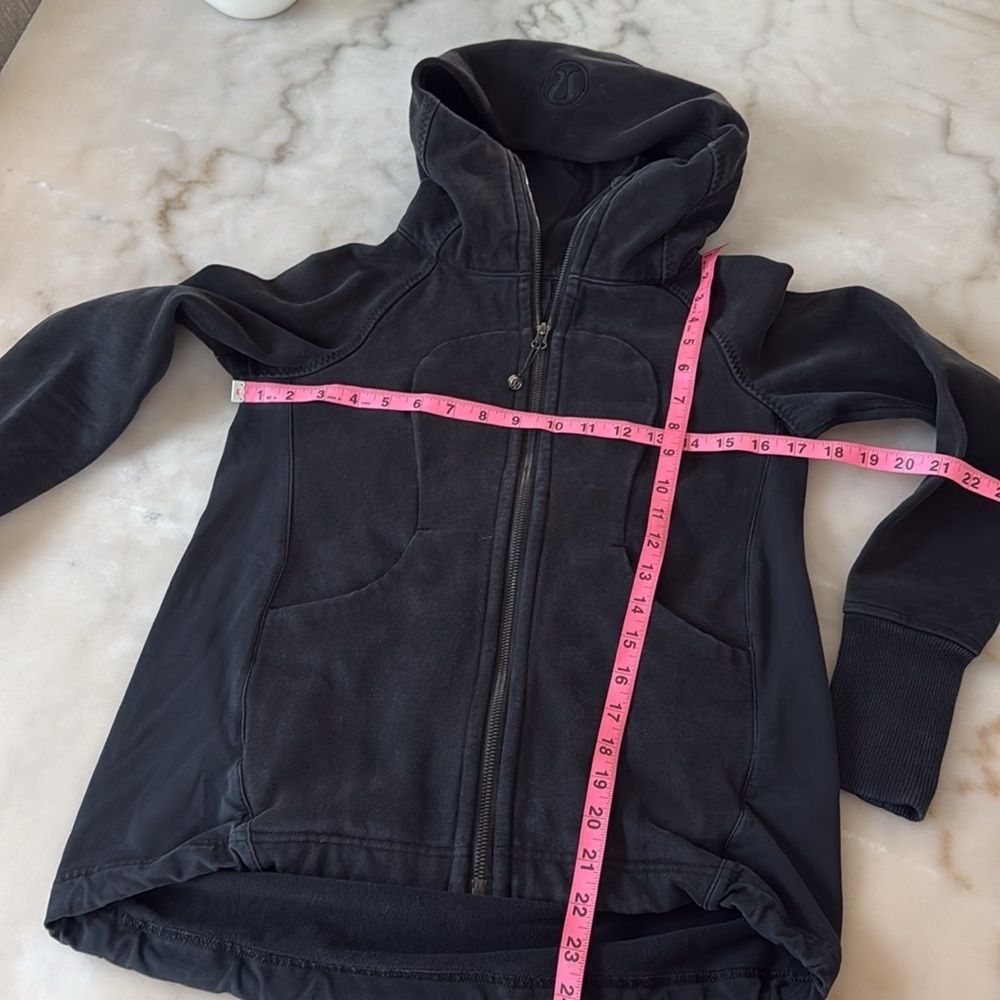 Lululemon Pleat To Street Hoodie Zip Jacket Pleated Back Jacket Black Sz 2 - Picture 14 of 16